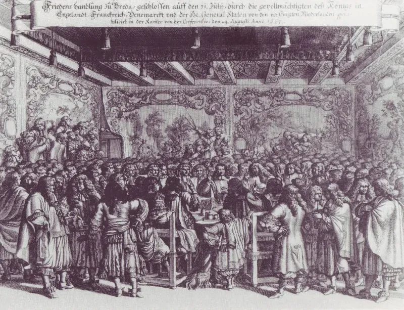 Etching of the Congress of Breda in 1667